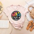 ABCD The Teacher Tour Back To School First Day Of School Women's Heather T-Shirt Heather Peach ABCD The Teacher Tour Back To School First Day Of School Women's Heather T-Shirt Heather Peach