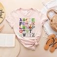 ABCs Alphabet Halloween Learning Kindergarten Teachers Women's Heather T-Shirt Heather Peach