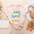 If Aliens Can Find Earth You Can Find a Pencil Teacher Women's Heather T-Shirt Heather Peach