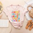 Alphabet A-Z ABC Kids Back To School Pre K Teachers Women's Heather T-Shirt Heather Peach