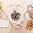 Apple Camoflauge Clothing Camo Student Teacher Cute School Women's Heather T-Shirt Heather Peach Apple Camoflauge Clothing Camo Student Teacher Cute School Women's Heather T-Shirt Heather Peach