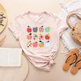 Art Apples Back To School For Teacher Student Women's Heather T-Shirt Heather Peach Art Apples Back To School For Teacher Student Women's Heather T-Shirt Heather Peach