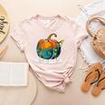 Art Teacher Pumpkin Halloween Night Men Women Women's Heather T-Shirt Heather Peach