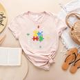 Autism Awareness Teacher Shirt Teach Accept Understand Love Women's Heather T-Shirt Heather Peach