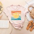 Back To School Groovy Smile Preschool Teachers Students Kids Women's Heather T-Shirt Heather Peach Back To School Groovy Smile Preschool Teachers Students Kids Women's Heather T-Shirt Heather Peach