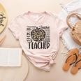 Back To School Teacher Life Apple Leopard Teacher Women Women's Heather T-Shirt Heather Peach Back To School Teacher Life Apple Leopard Teacher Women Women's Heather T-Shirt Heather Peach
