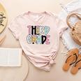 Back To School Third Grade Teacher First Day Of 3rd Grade Women's Heather T-Shirt Heather Peach Back To School Third Grade Teacher First Day Of 3rd Grade Women's Heather T-Shirt Heather Peach