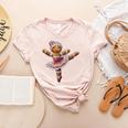 Ballet Dancer Gingerbread Christmas Dance Teacher Girl Women Women's Heather T-Shirt Heather Peach