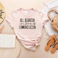 All Behavior Is A Form Of Communication SPED Teacher Autism Men Women Women's Heather T-Shirt Heather Peach All Behavior Is A Form Of Communication SPED Teacher Autism Men Women Women's Heather T-Shirt Heather Peach