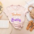The Best Teachers Are A Bit Batty Teacher Bat Halloween Women's Heather T-Shirt Heather Peach The Best Teachers Are A Bit Batty Teacher Bat Halloween Women's Heather T-Shirt Heather Peach
