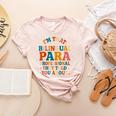 Bilingual Paraeducator Paraprofessional Parapro Teachers Women's Heather T-Shirt Heather Peach