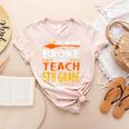 My Broom Broke So Now I Teach 5th Grade Halloween Teacher Women's Heather T-Shirt Heather Peach My Broom Broke So Now I Teach 5th Grade Halloween Teacher Women's Heather T-Shirt Heather Peach