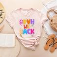 Bruh We Back Teachers First Day Back To School Teachers Women's Heather T-Shirt Heather Peach