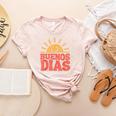 Buenos Dias Spanish Teacher Appreciation Back To School Women's Heather T-Shirt Heather Peach