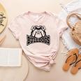 Bulldogs Teacher Student School Sports Fan Team Spirit Women's Heather T-Shirt Heather Peach