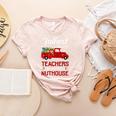 Bunch Of Teachers This Side Of The Nuthouse Xmas Women's Heather T-Shirt Heather Peach Bunch Of Teachers This Side Of The Nuthouse Xmas Women's Heather T-Shirt Heather Peach