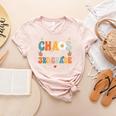 Some Call It Chaos We Call It 3rd Grade Third Grade Teachers Men Women Kids Women's Heather T-Shirt Heather Peach