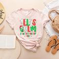 All Calm Said No Teacher Teacher Christmas Lights Women's Heather T-Shirt Heather Peach