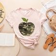 Camo Apple Camouflage Clothing School Student Camo Teacher Men Women Kids Women's Heather T-Shirt Heather Peach
