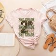 Camo Team 2nd Grade Squad Back To School Teacher Kids Boys Women's Heather T-Shirt Heather Peach