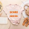 You Can't Scare Me I Teach Junior High Teacher Shirt For Men Women Women's Heather T-Shirt Heather Peach You Can't Scare Me I Teach Junior High Teacher Shirt For Men Women Women's Heather T-Shirt Heather Peach