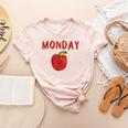 Caterpillar Friday Fruit Kindergarten Teacher Men Women Kids Women's Heather T-Shirt Heather Peach Caterpillar Friday Fruit Kindergarten Teacher Men Women Kids Women's Heather T-Shirt Heather Peach
