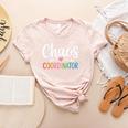 Chaos Coordinator Teacher Student Back To School 2025 Women's Heather T-Shirt Heather Peach