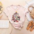 Christmas Library Tree Love Reading Books Nerd Teacher Women's Heather T-Shirt Heather Peach Christmas Library Tree Love Reading Books Nerd Teacher Women's Heather T-Shirt Heather Peach