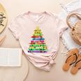 Christmas Tree Made Of Crayons School Teacher Life Student Women's Heather T-Shirt Heather Peach Christmas Tree Made Of Crayons School Teacher Life Student Women's Heather T-Shirt Heather Peach