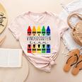 Colorful Crayon Kindergarten Team Tee For Teachers Students Men Women Kids Women's Heather T-Shirt Heather Peach Colorful Crayon Kindergarten Team Tee For Teachers Students Men Women Kids Women's Heather T-Shirt Heather Peach