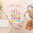 Counting 1-10 Learn To Count Number School Kids Teacher Women's Heather T-Shirt Heather Peach