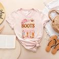 Cowboy Teacher These Boots Are Made-For Teaching School Women's Heather T-Shirt Heather Peach Cowboy Teacher These Boots Are Made-For Teaching School Women's Heather T-Shirt Heather Peach