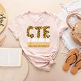 CTE Teacher Middle School High School Teach Career Men Women Women's Heather T-Shirt Heather Peach