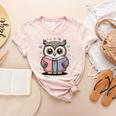 Cute Reading Owl Book Lover Teacher Librarian Bookworm Women's Heather T-Shirt Heather Peach Cute Reading Owl Book Lover Teacher Librarian Bookworm Women's Heather T-Shirt Heather Peach
