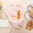 Cute Teacher Halloween For Women Men Teacher Pumpkin Women's Heather T-Shirt Heather Peach
