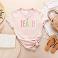 Cute Teacher Life Teach Them To Be Kind School Mom Teachers Women's Heather T-Shirt Heather Peach Cute Teacher Life Teach Them To Be Kind School Mom Teachers Women's Heather T-Shirt Heather Peach