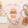 Cute Thanksgiving Teacher Thankful For My Sweetie Pies Mom Women's Heather T-Shirt Heather Peach