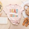 Deaf Dream Team Education Deaf Education Teacher Women's Heather T-Shirt Heather Peach Deaf Dream Team Education Deaf Education Teacher Women's Heather T-Shirt Heather Peach