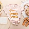 I Don't Need A Costume I'm A Spanish Teacher Halloween Women's Heather T-Shirt Heather Peach