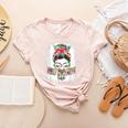 Early Head Start Life Messy Bun Back To School Teacher Women Women's Heather T-Shirt Heather Peach