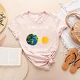 Earth Rotation Earth Day Science Teacher Kids Women Women's Heather T-Shirt Heather Peach Earth Rotation Earth Day Science Teacher Kids Women Women's Heather T-Shirt Heather Peach