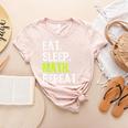 Eat Sleep Math Repeat Teacher Lover Women's Heather T-Shirt Heather Peach Eat Sleep Math Repeat Teacher Lover Women's Heather T-Shirt Heather Peach