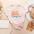 English Teacher Their There Theyre Grammar Men Women Women's Heather T-Shirt Heather Peach
