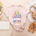English Teaching ENL Teacher Language Is What We Do Women's Heather T-Shirt Heather Peach English Teaching ENL Teacher Language Is What We Do Women's Heather T-Shirt Heather Peach