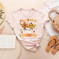 Fall In Love With Learning Fall Teacher Thanksgiving Retro Women's Heather T-Shirt Heather Peach