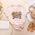 Fall Teacher Shirt 3rd Grade Teacher Retro Halloween Pumpkin Women's Heather T-Shirt Heather Peach