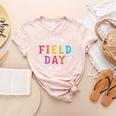 Field Day 2024 Let The Games Begin Teacher Kids Girls Boys Women's Heather T-Shirt Heather Peach
