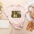 First 1St Grade Camo Camouflage Boy Teacher Back To School Women's Heather T-Shirt Heather Peach First 1St Grade Camo Camouflage Boy Teacher Back To School Women's Heather T-Shirt Heather Peach