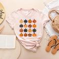 Folk Art Pumpkins Teacher Nurses Admin Witch Halloween Cute Women's Heather T-Shirt Heather Peach Folk Art Pumpkins Teacher Nurses Admin Witch Halloween Cute Women's Heather T-Shirt Heather Peach