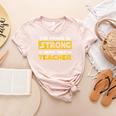 The Force Strong With This Teacher Men Women Kids Women's Heather T-Shirt Heather Peach